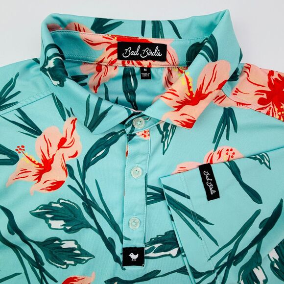 Bad Birdie Other - Bad Birdie Tropical Floral Golf Polo Shirt Medium